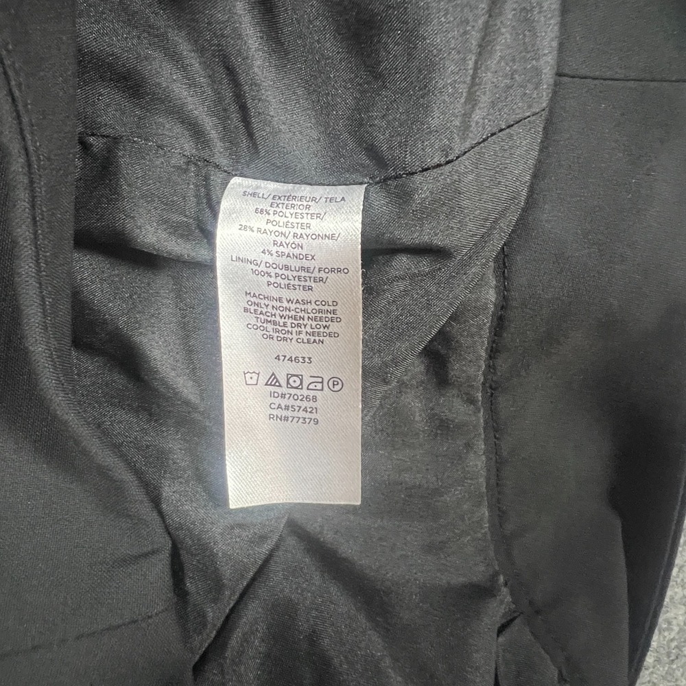 Ann Taylor Pencil Skirt Womens 10 Black Stretch Pleated Knee Length Back Zip - Picture 8 of 9